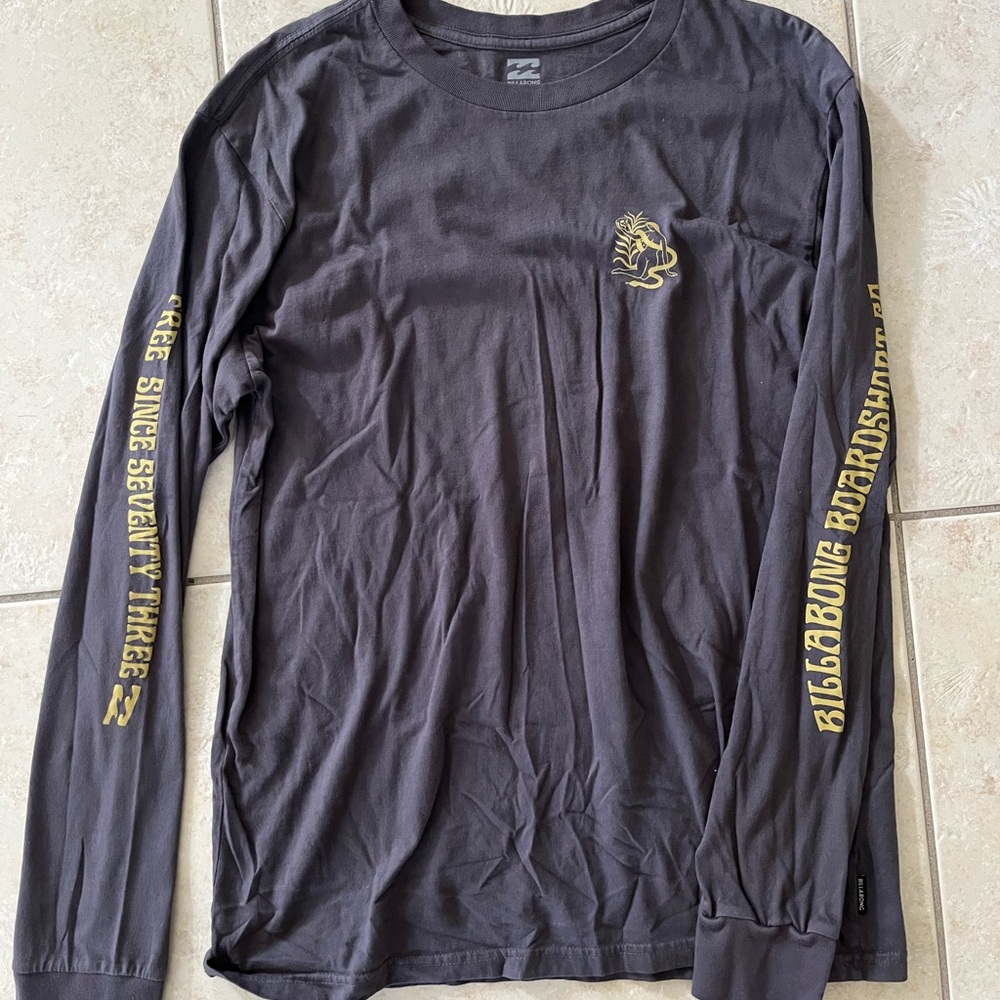 Billabong Men's Gray Long Sleeve Shirt